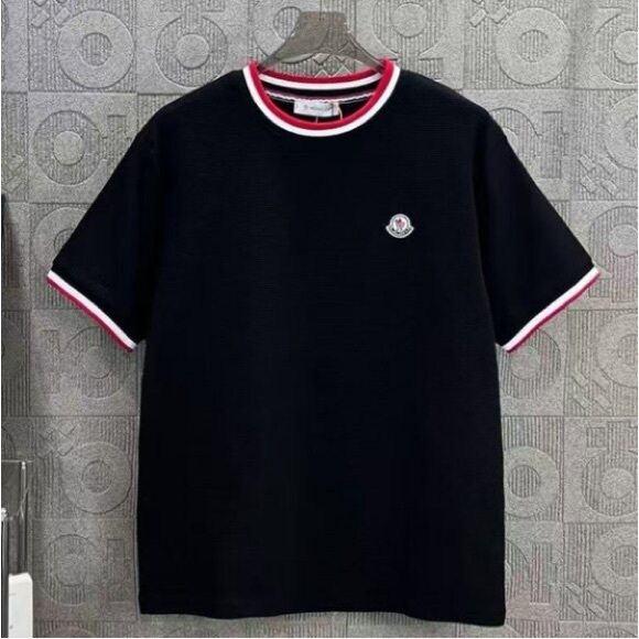 Moncler black round neck T-shirt